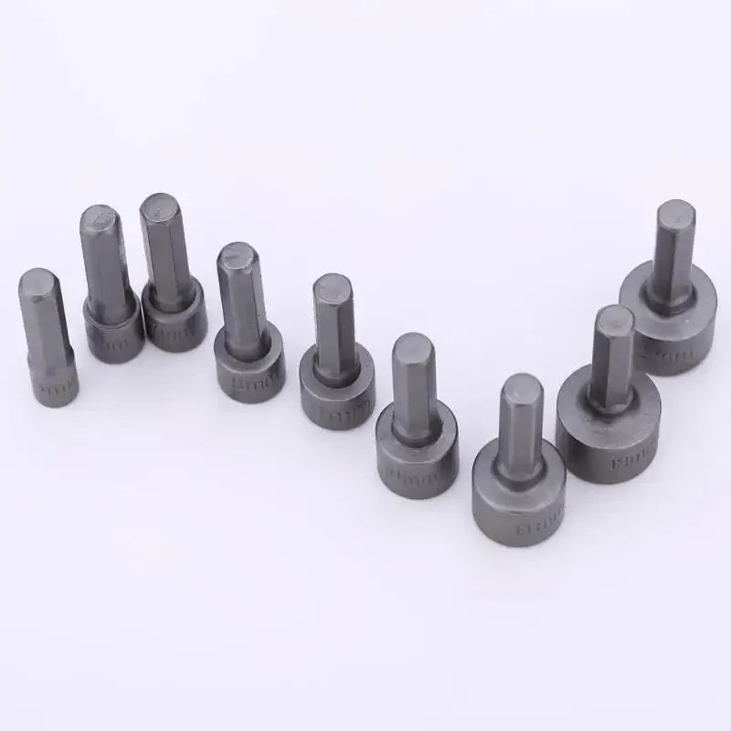 9pcs 5mm-13mm Hex Socket Set Nut Driver Screwdriver Bits Sleeve Nozzles Schroevendraaier Tools Socket Wrenches for DIY Repair