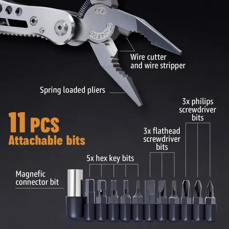 Multitool 24-in-1 Multitools Pliers with Professional Multi-tool for Survival Camping and Hunting Gifts for Men Dad Hus band