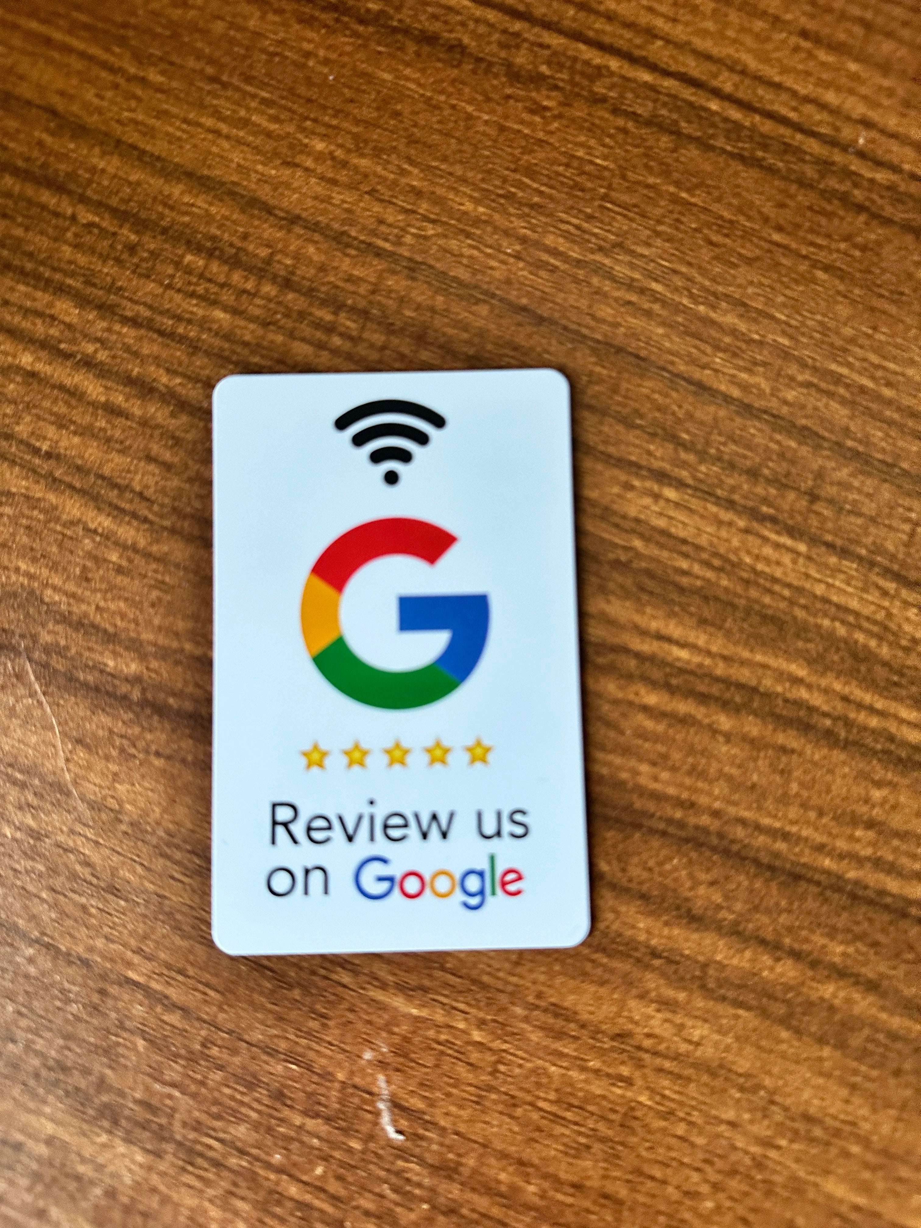 NFC 215 Programmable Google Review Acrylic Stickers Card NFC Station Table 13.56Mhz Waterproof NFC Stand Google Review Card