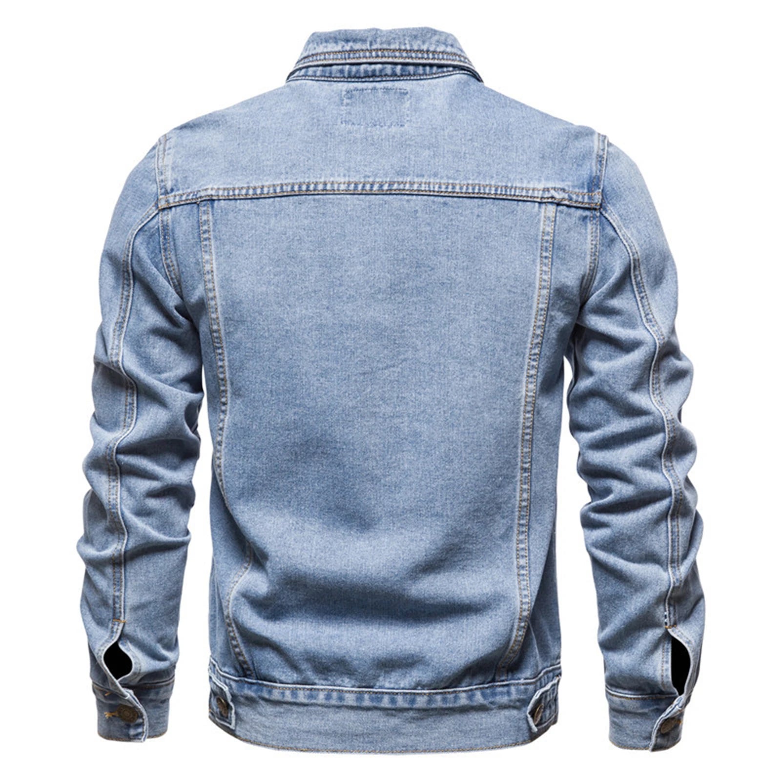 Autumn Men Solid Denim Jackets Fashion Motorcycle Vintage Jeans Jackets Hommes Slim Fit Cotton Casual Black Blue Coats