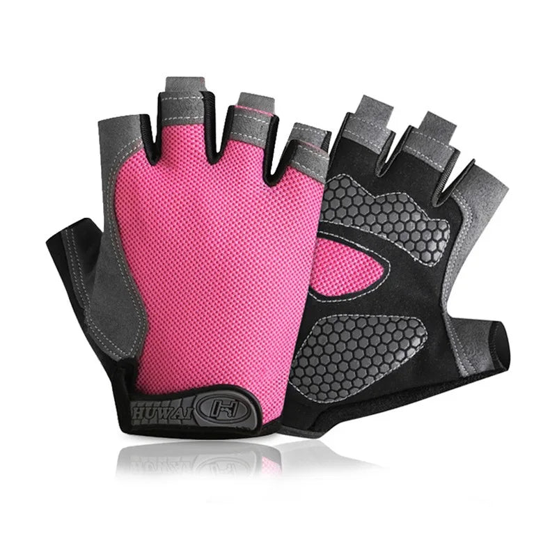 Gym Gloves Fitness Training Fingerless Men Women Bodybuilding Exercise Sports Gloves for Cycling Bicycle Anti Slip Breathable