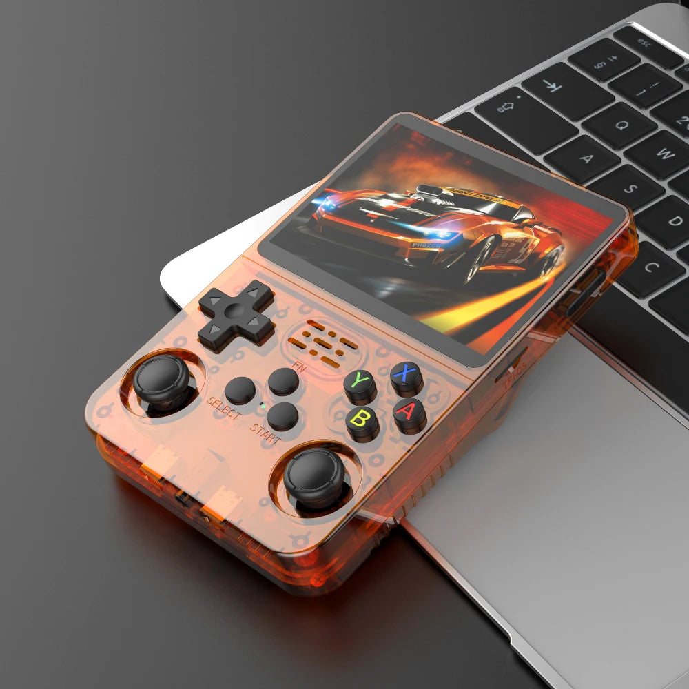 R36S Retro Video Handheld Game Console Linux System 3.5 in IPS Screen  3000mAH Battery 64G/128G TF Card Preinstalled Games