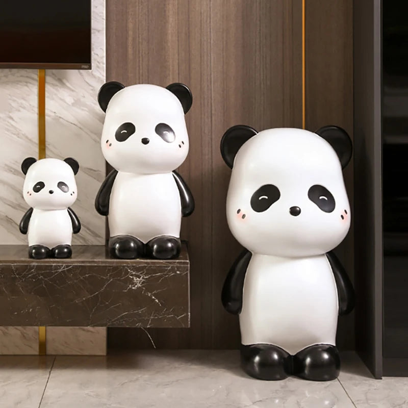Cute Panda Piggy bank Trendy Home Living Room Large Floor Decorative Ornament Animal Statues housewarming and opening gifts