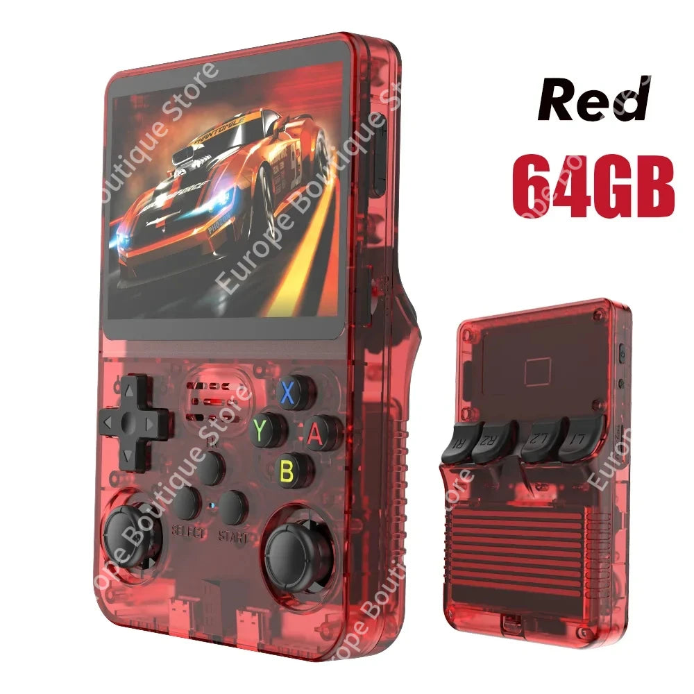 128GB R36S Retro Handheld Video Game Console 3.5Inch IPS Screen Player Kid Portable Pocket Video Player Games Arkos System