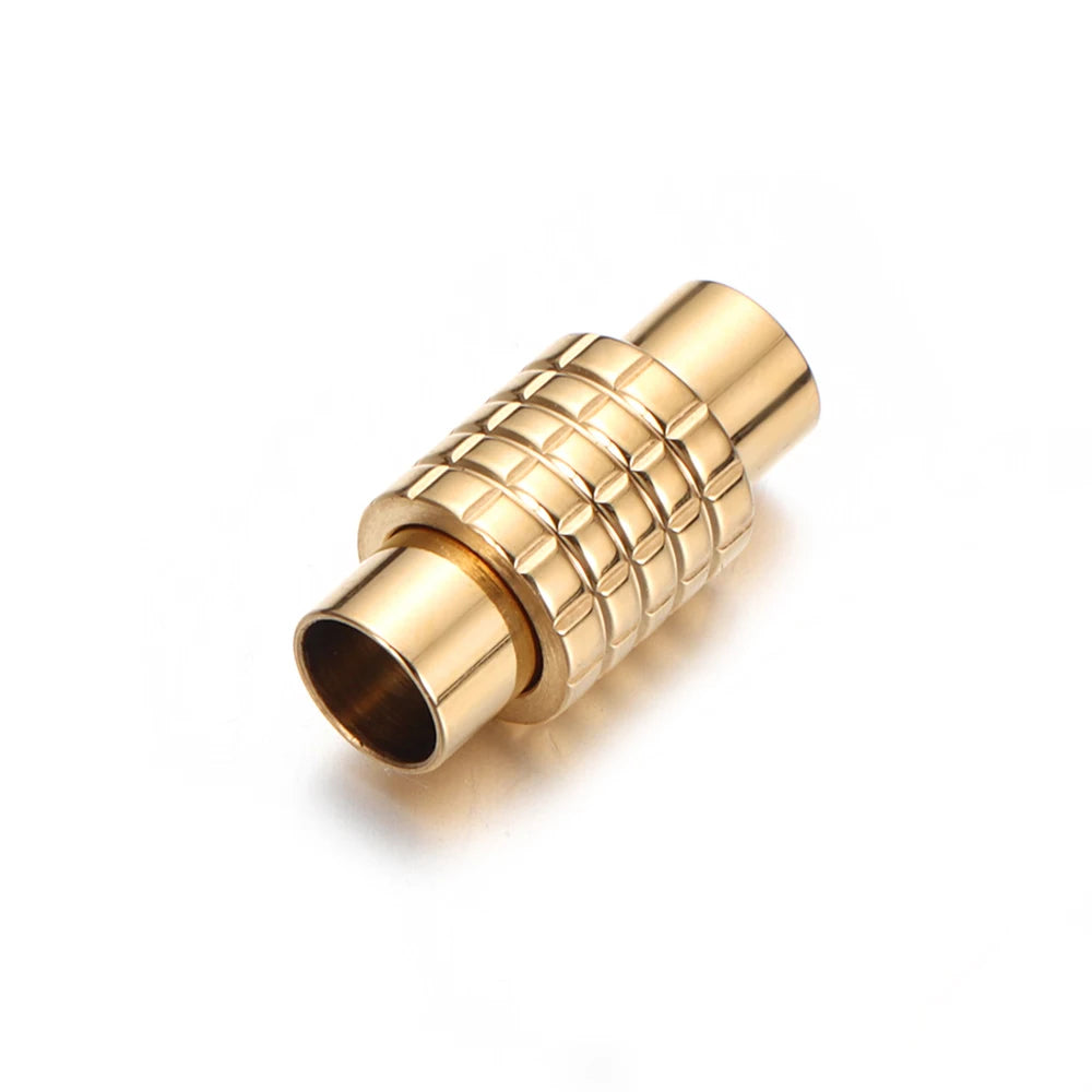 Stainless Steel Magnetic Clasps 6mm Hole Size for Leather Cord Magnet Lace Buckle Bracelet Jewelry DIY Making Accessories