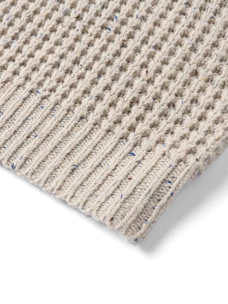 SIMWOOD High Standard 2025 Autumn Winter New Oversize Wool Blend Sweater Men Thick Warm Knitwear Vintage Pullovers