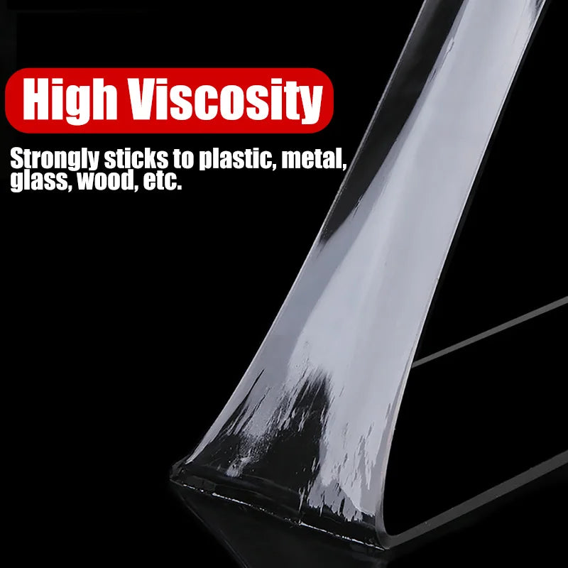 SEAMETAL Super Strong Double Sided Adhesive Tape Washable Reusable Transparent Double Tape No Trace Sticker for Car Home Office