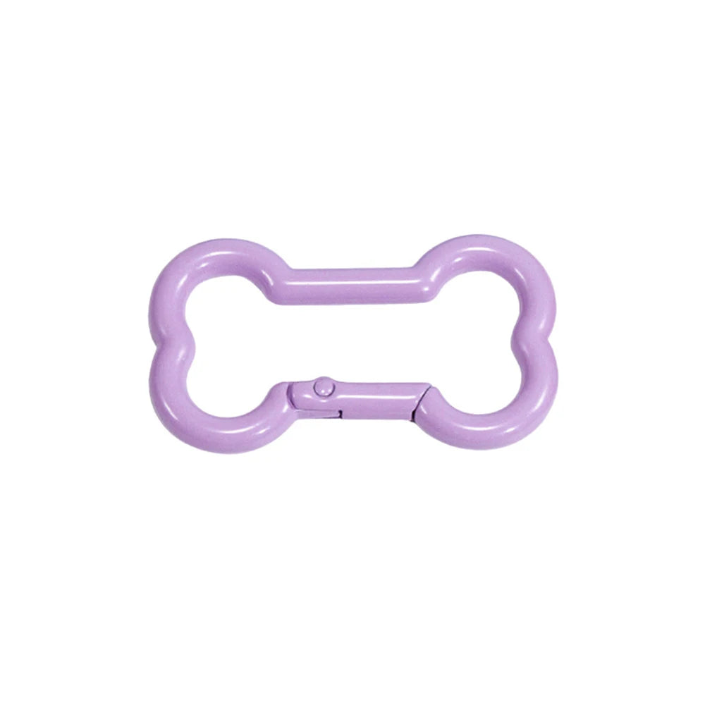 5 Pcs High Quality Zinc Alloy Spring Buckle Bone Shaped Metal Buckle DIY Keychain Hook Pendant Jewelry Accessories