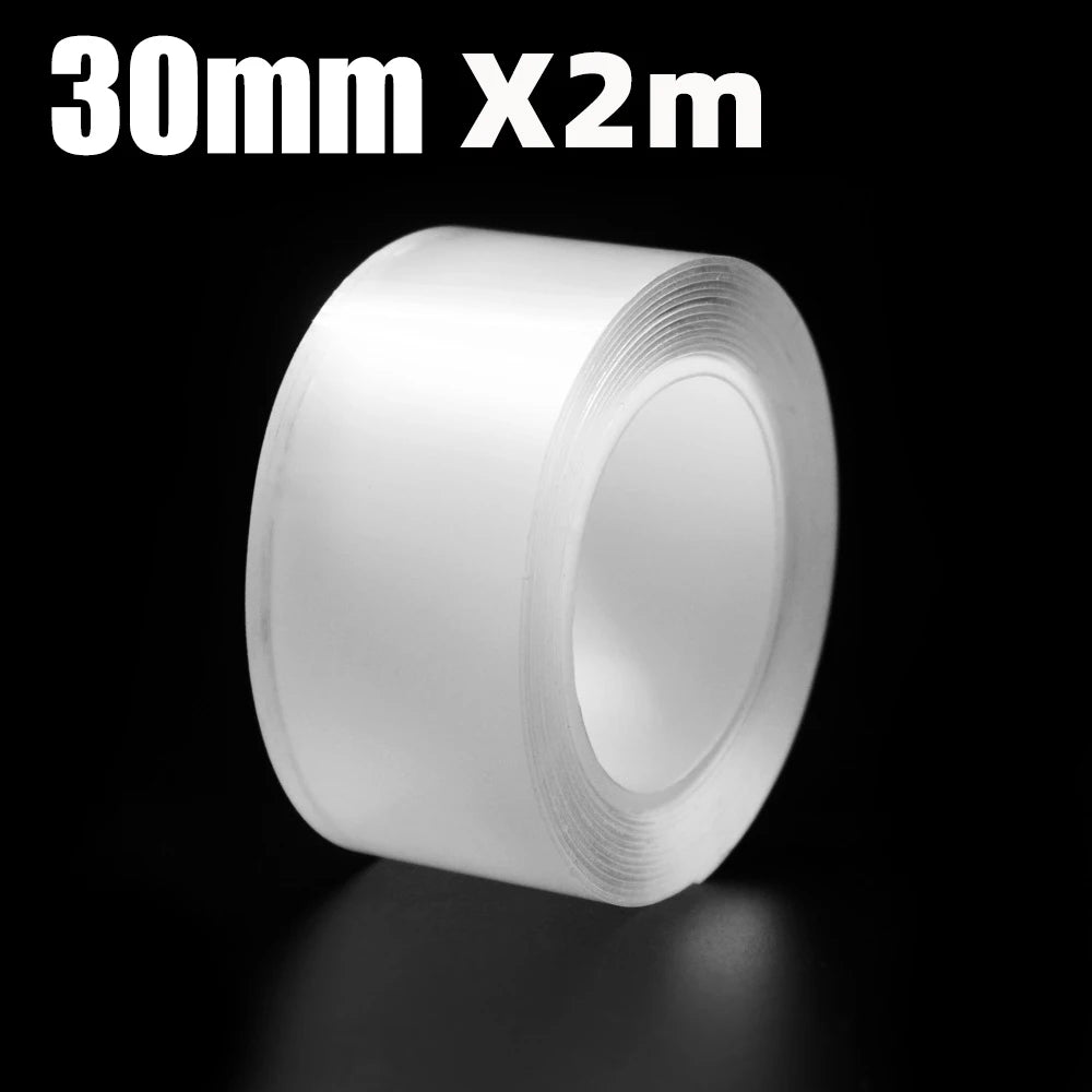 SEAMETAL Super Strong Double Sided Adhesive Tape Washable Reusable Transparent Double Tape No Trace Sticker for Car Home Office