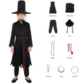 Kids Jinu Saja Cosplay Boys Costume Demon Hunter Children Hat Coat Pants Suit Halloween Group Party Clothing