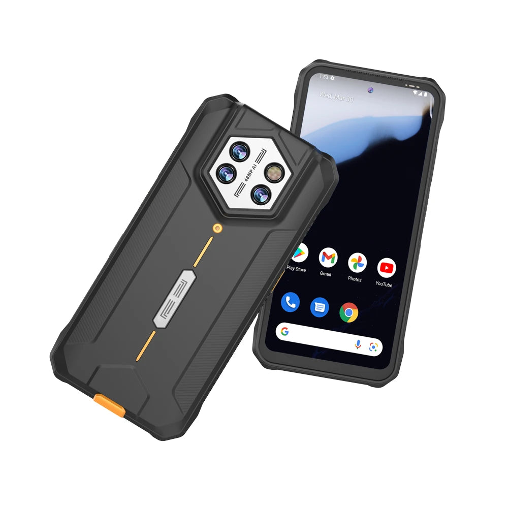 Waterproof Rugged PDA Android 14 Industrial Mobile Data Terminals 8G+128G Dual Camera 48MP Zebra SE4710 Barcode Scanner