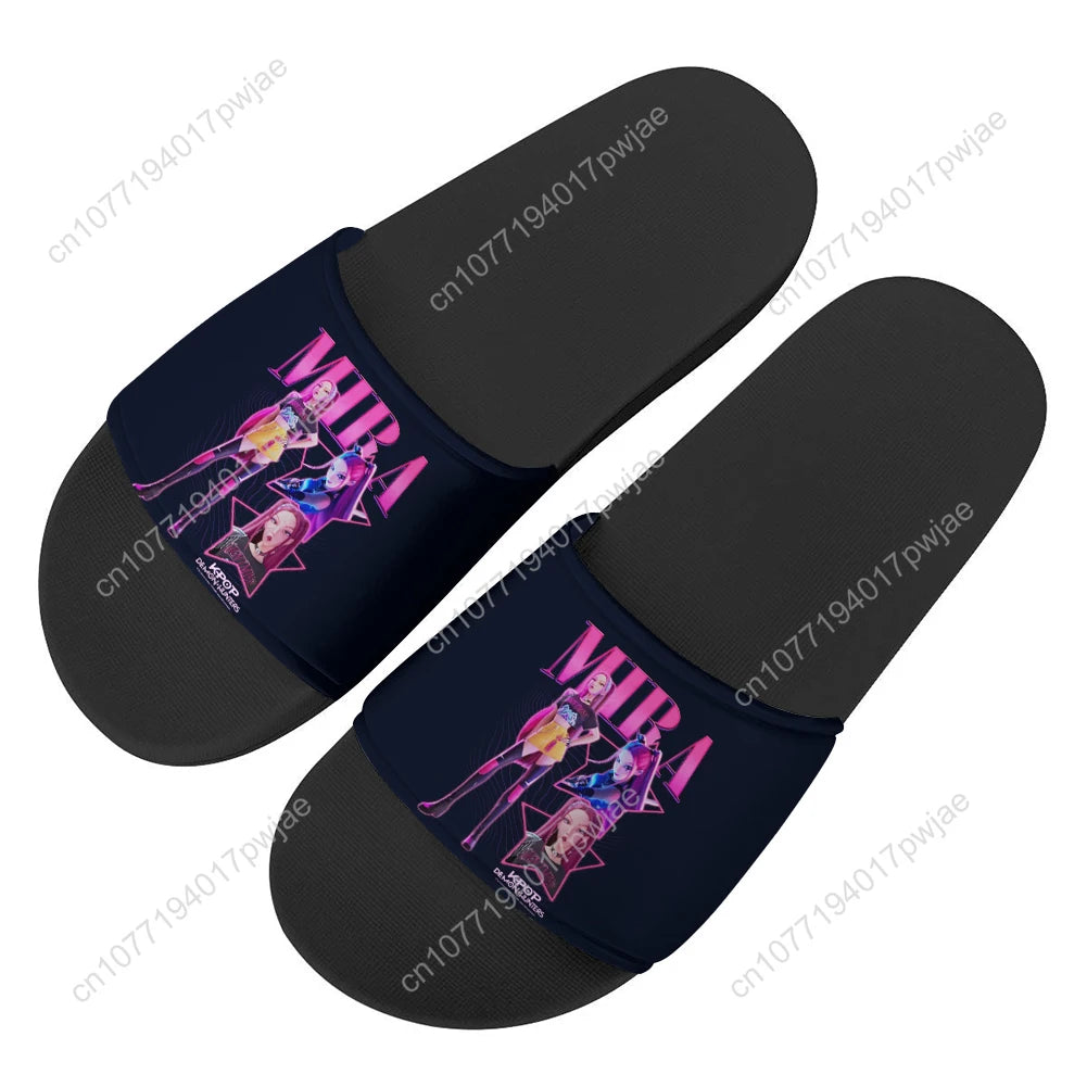 KPop Demon Hunters Mira Slippers Home Water Shoes Mens Womens Beach Pool Lightweight Sandals Custom Summer Slipper