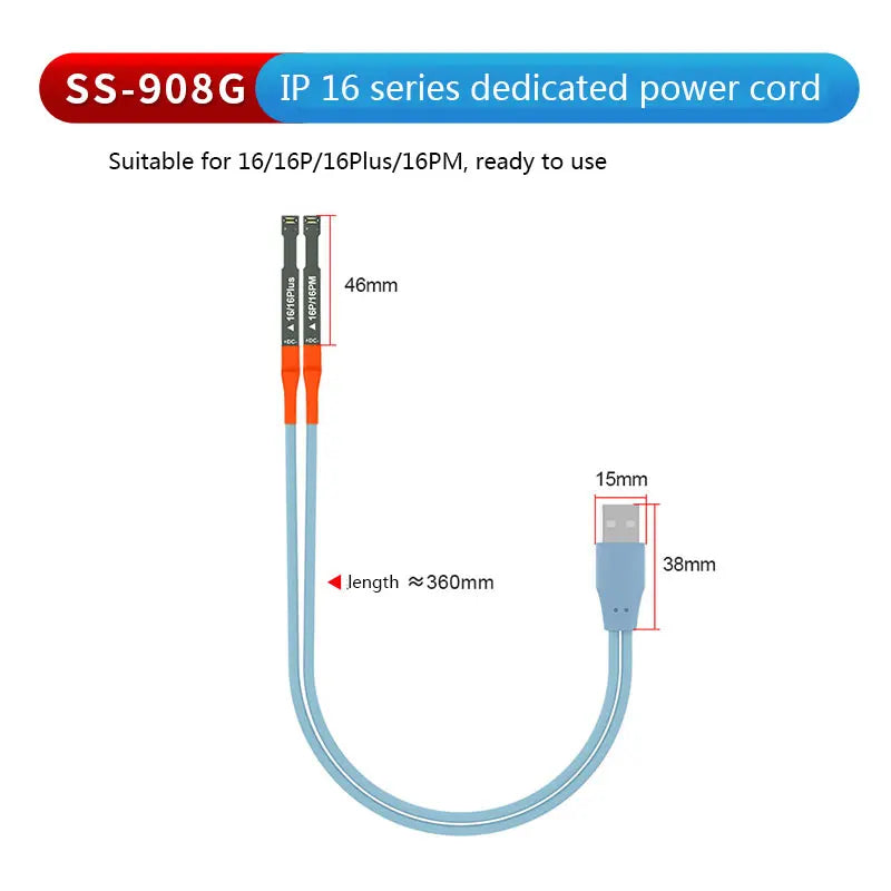 SUNSHINE iBoot-D 8V High-Voltage Power-On Cable Digital Display Type-C Output Dual-Battery Support for iPhone 6S-15PM & Android