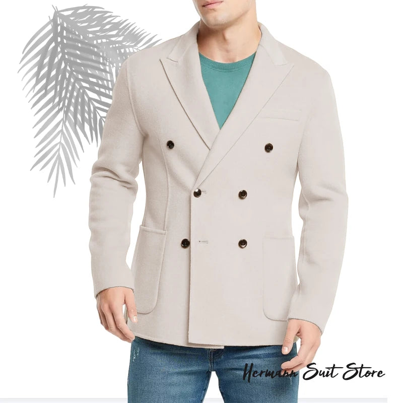 Autumn Winter Men's Thick Suit Coat Blazers Business Casual Men's Top Suit Jacket