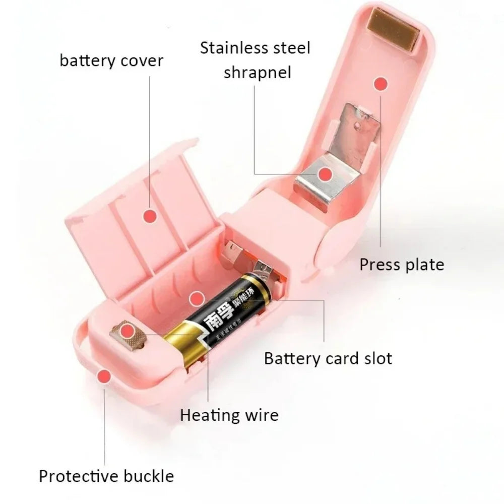 Mini Heat Bag Packaging Sealer Portable Plastic Bag Clip Sealing Machine Food Storage Seal Snack Sealing Kitchen Gadgets