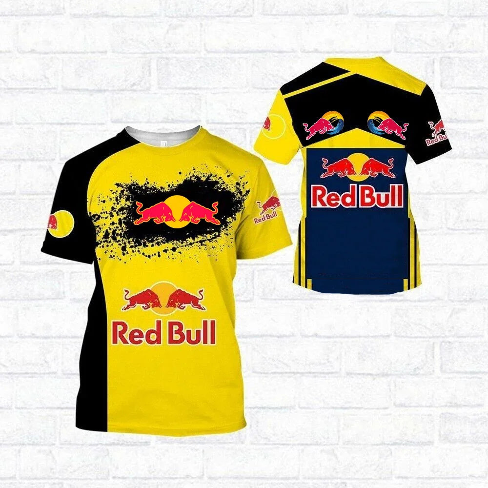 Red Bull Racing Men's 2025 Summer New Sports Quick-Drying T-Shirt Women's Breathable Outdoor Leisure Sports Tops