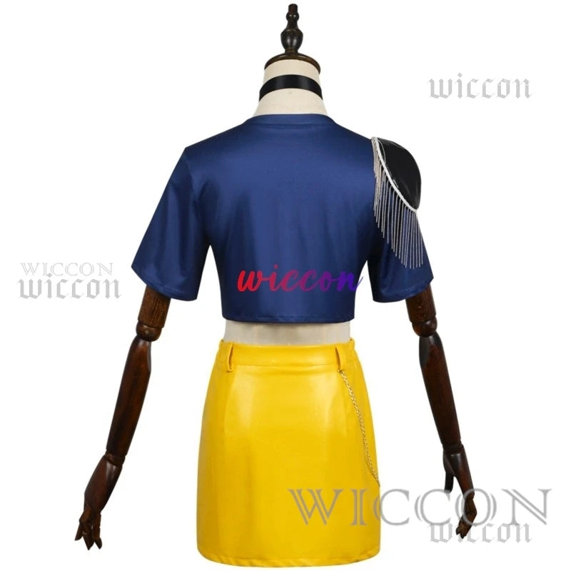 ‌‌‌KPOP Demon Huntrix Mira Cosplay Costume Stage Uniform Dress Anime Girls Group Hunters Outfit Set Halloween Carnival Outfit