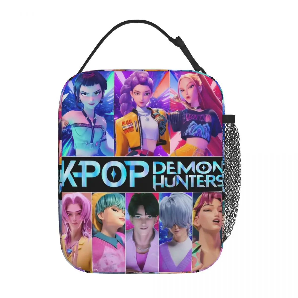 Kpop Demon Hunters HUNTRIX Saja Boys Thermal Insulated Lunch Bags for School Portable Food Container Thermal Cooler Lunch Boxes