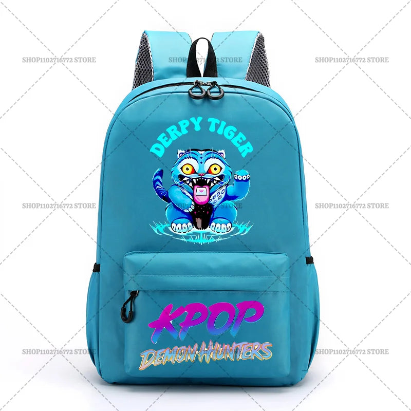 KPop Demon Hunters School Bag Student Large Capacity Laptop Backpack K-Pop DemonHunter Fans Gift Girls Knapsack Travel Backpacks