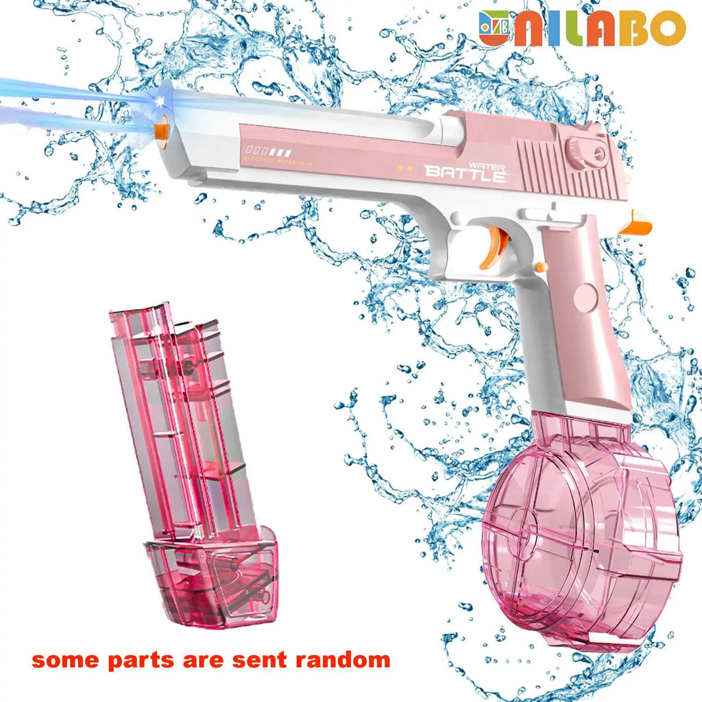 New Water Gun Electric Pistol Shooting Toy Full Automatic Outdoor Beach Gun Summer Water Beach Toy Play The Drum Magazine