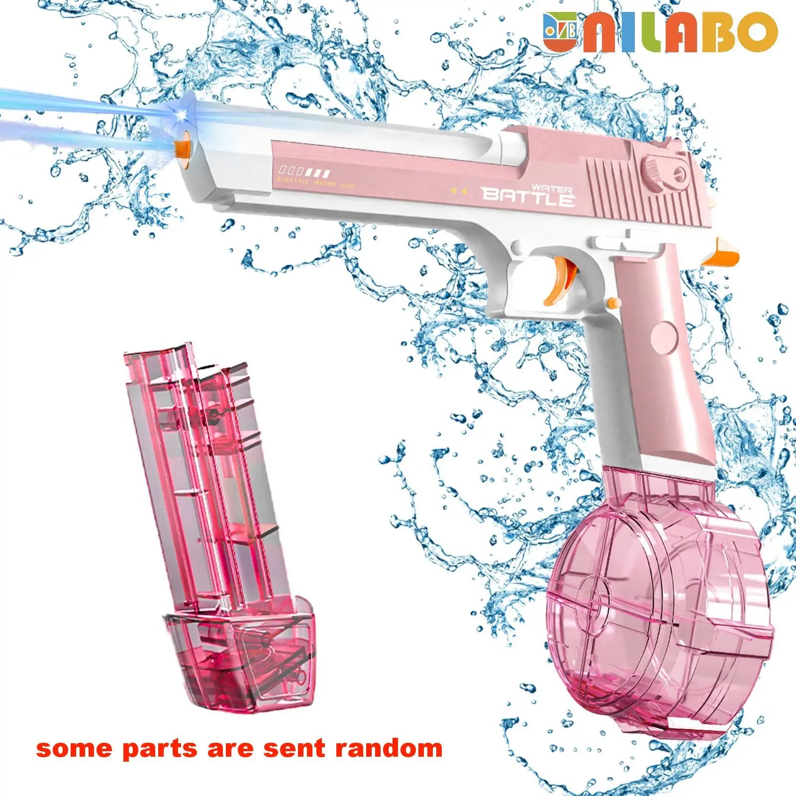 New Water Gun Electric Pistol Shooting Toy Full Automatic Outdoor Beach Gun Summer Water Beach Toy Play The Drum Magazine
