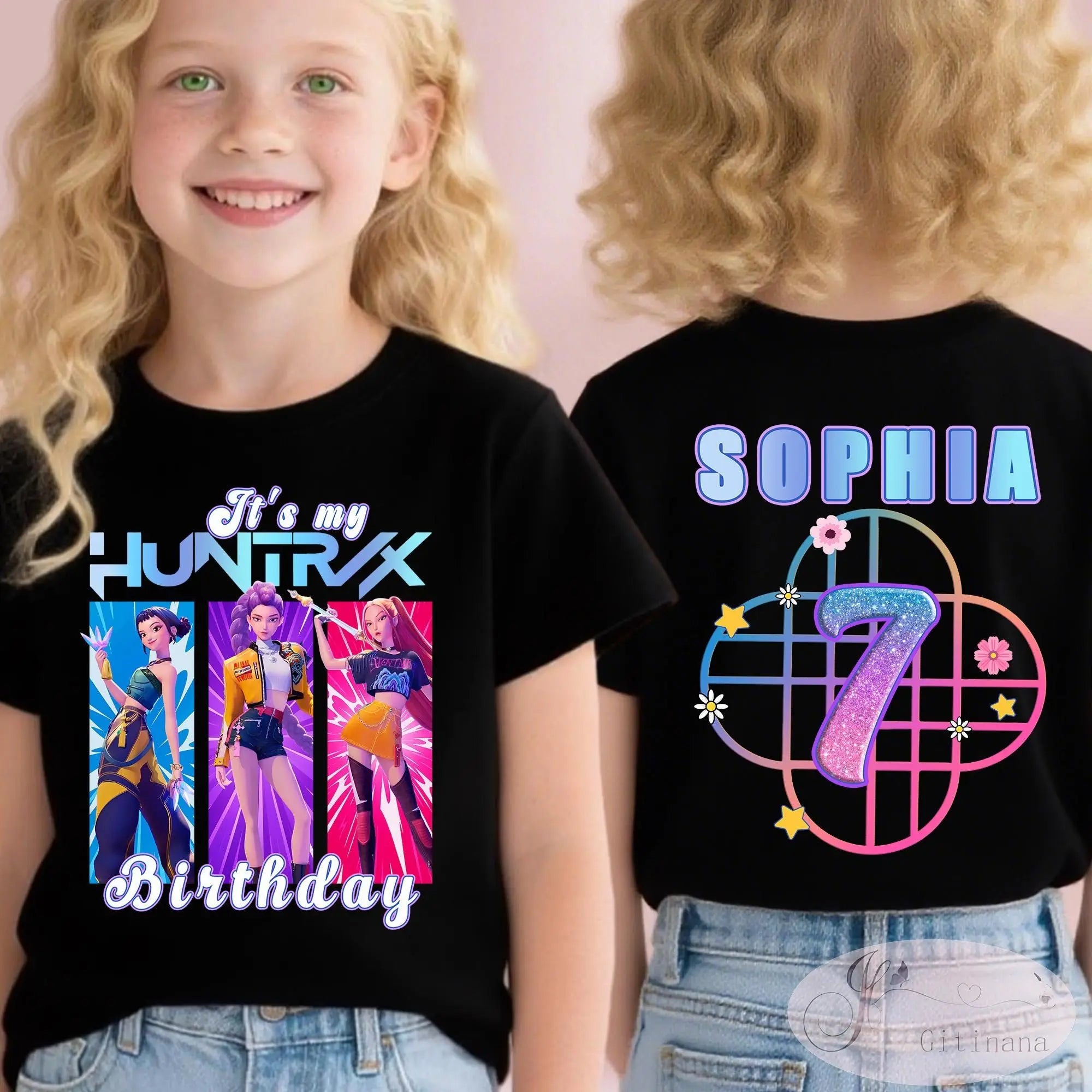 New Huntrix Demon Hunters Comfort Colors T Shirt Family Birthday T shirts Birthday Gift Kid DemonHunter Merch Kpop Youth shirt