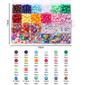 650pcs/set 24 Colors Letter Beads Set Material Acrylic Loose Spacer Beads DIY Jewelry Bracelet Necklaces Accessories