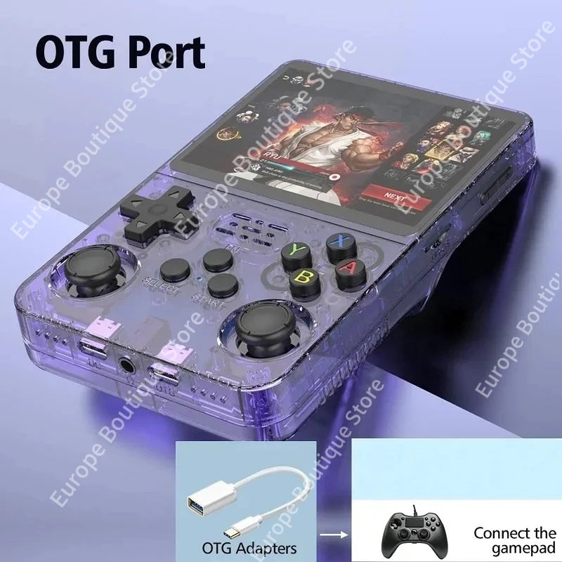 128GB R36S Retro Handheld Video Game Console 3.5Inch IPS Screen Player Kid Portable Pocket Video Player Games Arkos System