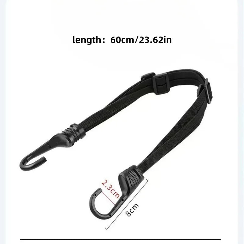 High-Elasticity Motorcycle Helmet Tie-Down Strap | Adjustable Luggage Elastic Cord for E-Bike/Motorcycle | Durable Accessories
