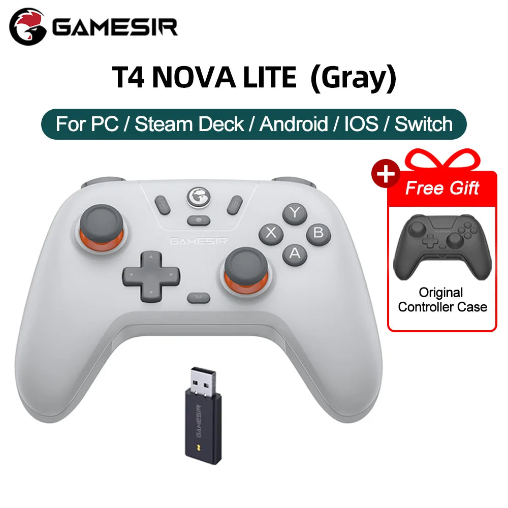 GameSir T4 Nova Lite Wireless Gamepad Game Controller for Switch, Android, IOS, PC & Steam Games Hall Effect Stick