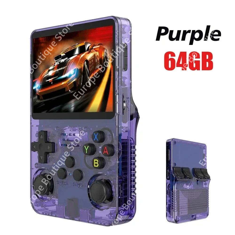 128GB R36S Retro Handheld Video Game Console 3.5Inch IPS Screen Player Kid Portable Pocket Video Player Games Arkos System