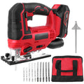 Electric Jigsaw Woodworking Power Tool Jigsaw 20V Cordless Jigsaw Kit Multi-Function Adjustable Speed Jigsaw EU Plug