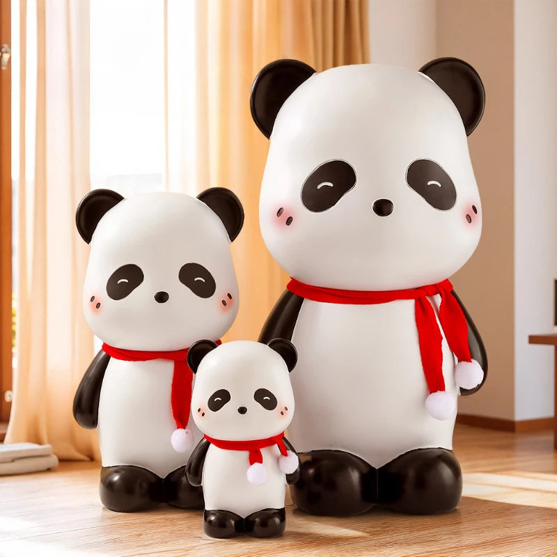 Cute Panda Piggy bank Trendy Home Living Room Large Floor Decorative Ornament Animal Statues housewarming and opening gifts