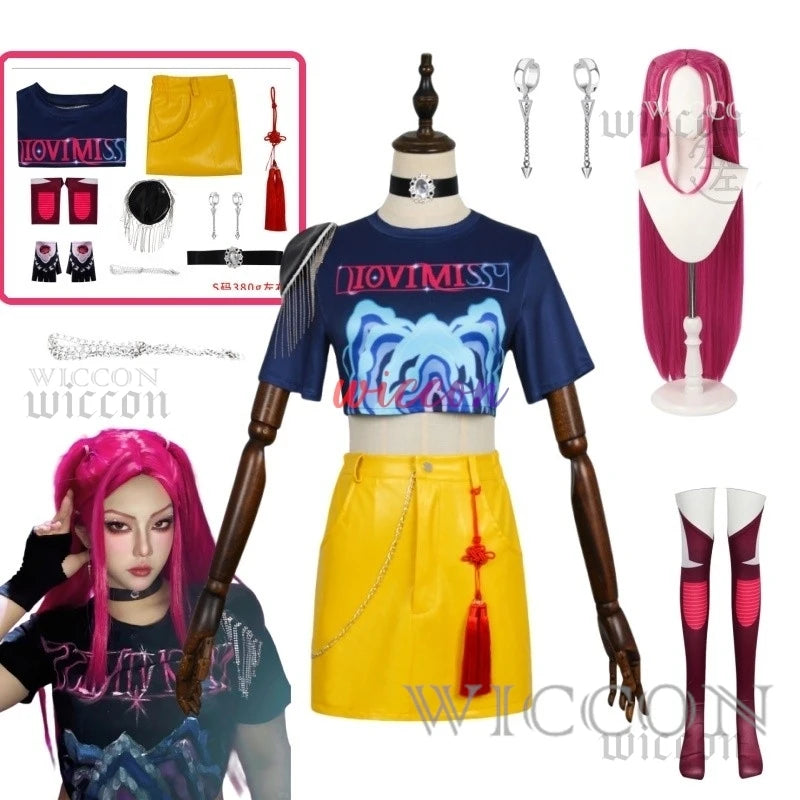 ‌‌‌KPOP Demon Huntrix Mira Cosplay Costume Stage Uniform Dress Anime Girls Group Hunters Outfit Set Halloween Carnival Outfit