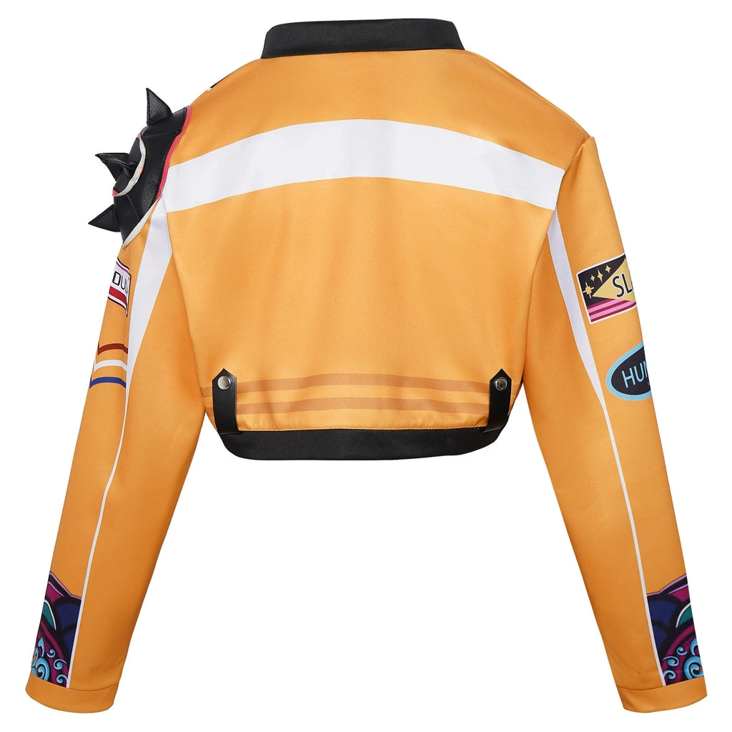 Anime KPOP Cosplay Demon Hunters Rumi Costume Coat Jacket Outfit For Girls Adult Women Halloween Carnival Masquerade Suit