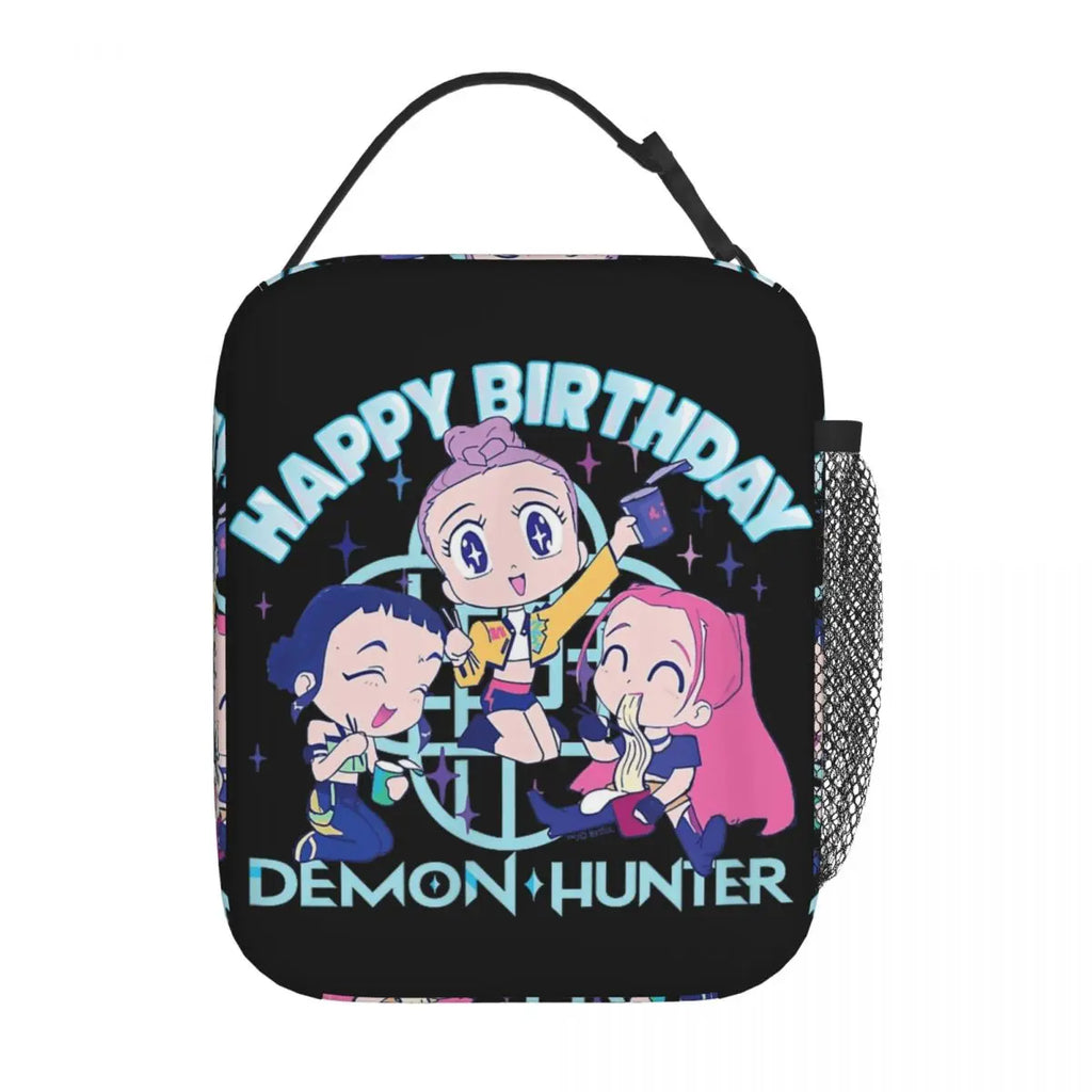 Huntrix Girls Cup Noodles Kpop Demon Hunters Lunch Bag Portable Lunch Box Men Office Print Cooler Bag Leisure Oxford Lunch Bags