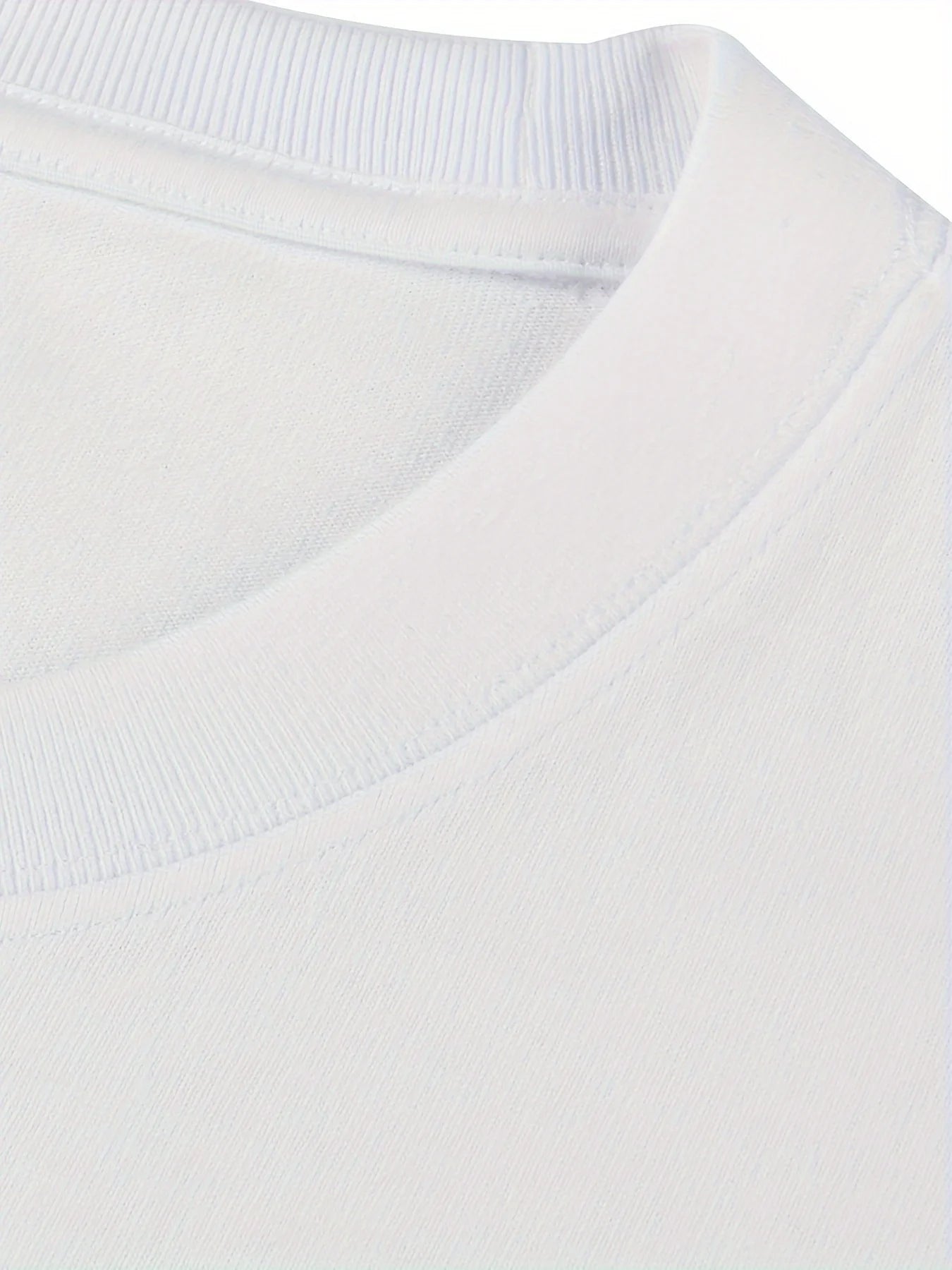 Men's 100% Cotton Crew Neck T-Shirt with "JESUS" Print, Casual Sports Style, Breathable Knit Fabric