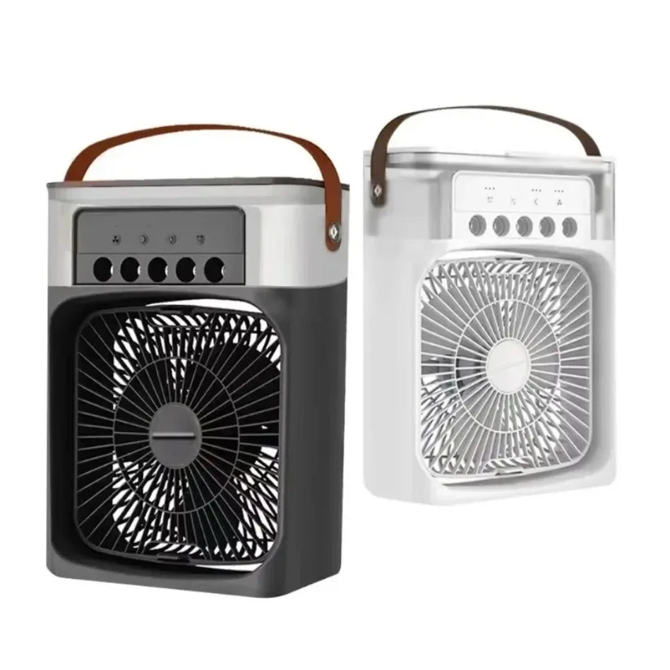 3 In 1 Portable Air Adjustment Humidifier Fan AIr Conditioner Household Small Air Cooler LED Night Lights Home Office Fans