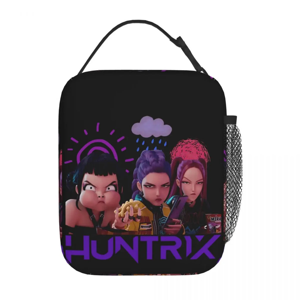 Huntrix Girls Cup Noodles Kpop Demon Hunters Lunch Bag Portable Lunch Box Men Office Print Cooler Bag Leisure Oxford Lunch Bags