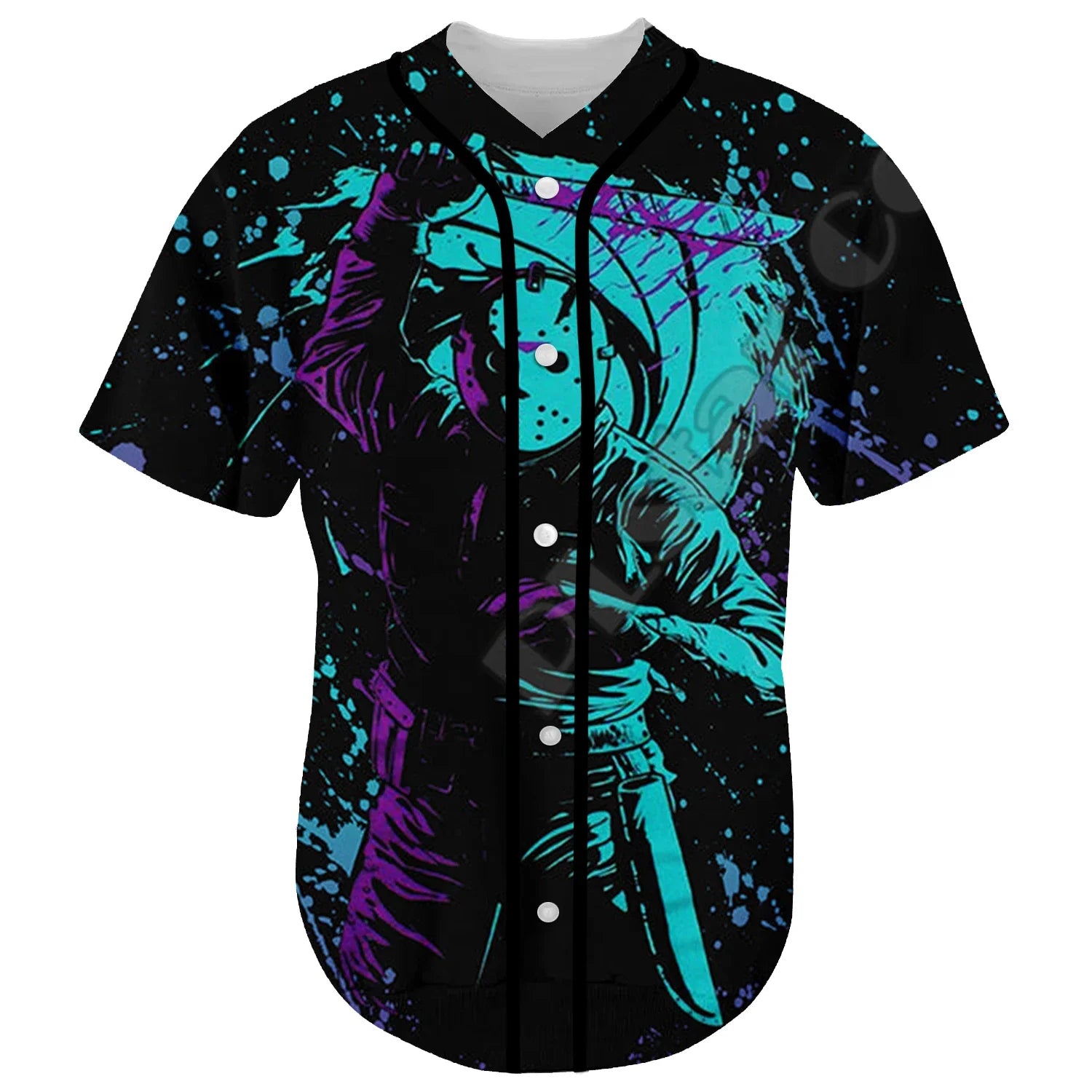 Halloween Horror Terror Movie Cosplay Michael Myers 3DPrint Summer Baseball Shirts Jersey Funny Casual Unisex Short Sleeves X1