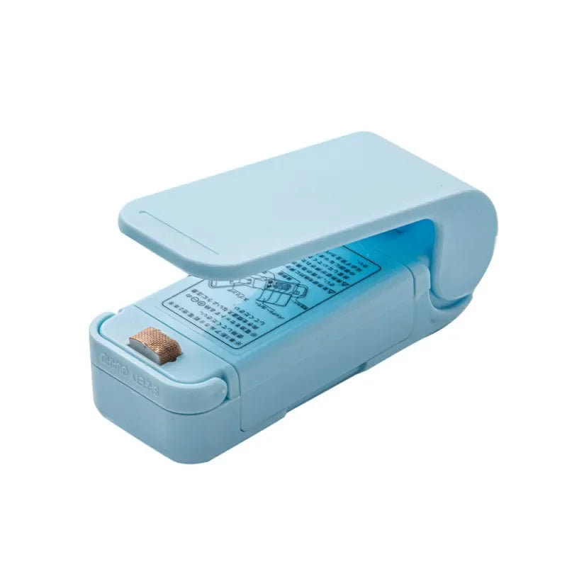 1pc Portable Bag Heat Sealer Plastic Package Storage Bag White Mini Home Sealing Clip Food Snack Fruit Fresh Keeping Gadgets