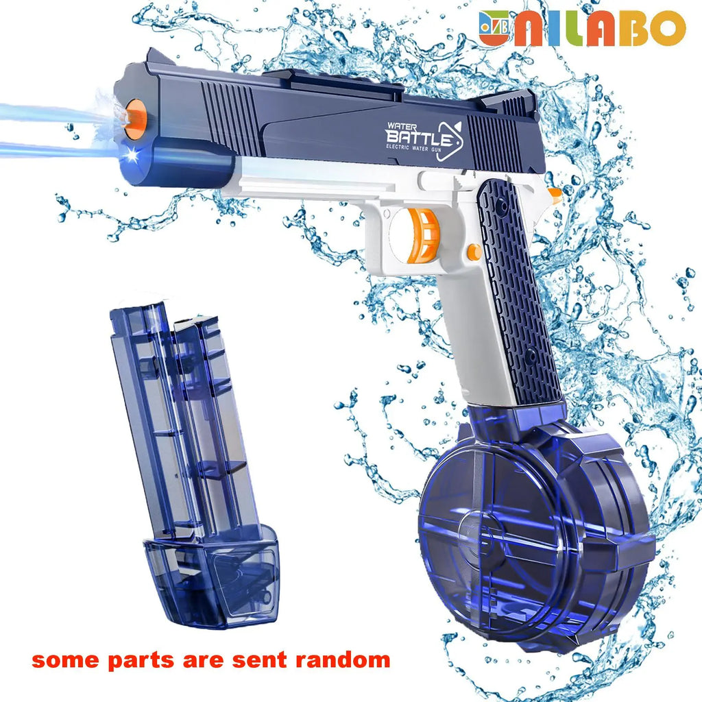 New Water Gun Electric Pistol Shooting Toy Full Automatic Outdoor Beach Gun Summer Water Beach Toy Play The Drum Magazine