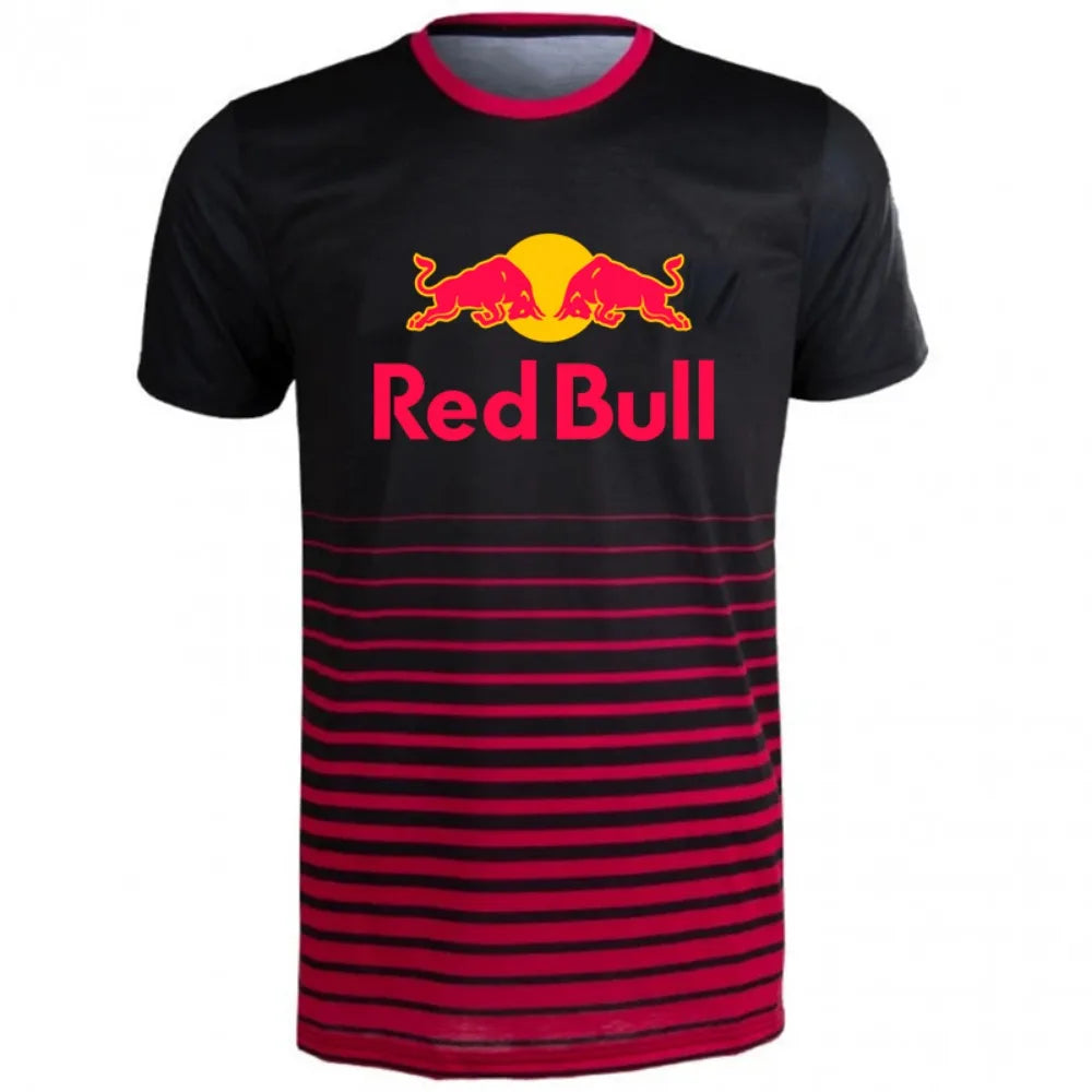 2025 New Red Bull Racing Suit Men's and Women's Summer Sports Quick-Drying T-Shirt Children's Outdoor New Breathable Sports Tops