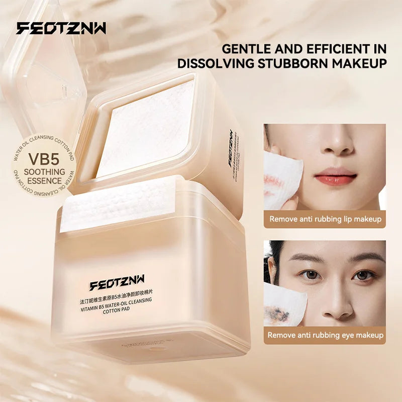 Feotznw Vitamin Water and Oil Cleansing and Makeup Remover Cotton Pads (Canned) are highly effective in removing makeup,