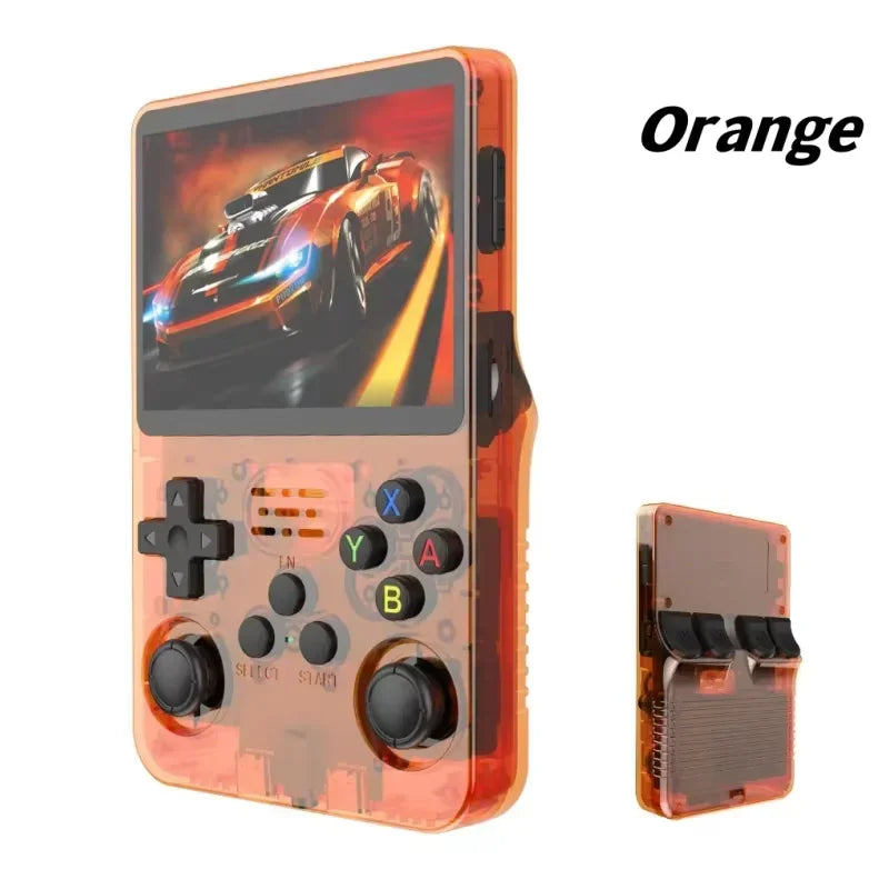 R36S Retro Video Handheld Game Console Linux System 3.5 in IPS Screen  3000mAH Battery 64G/128G TF Card Preinstalled Games