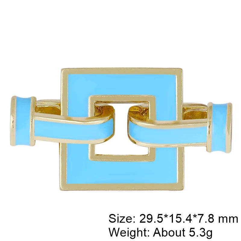 Juya 18K Gold Plated Decorative Connector Fastener Clasps Accessories For DIY Women Needlework Beads Gems Pearls Jewelry Making