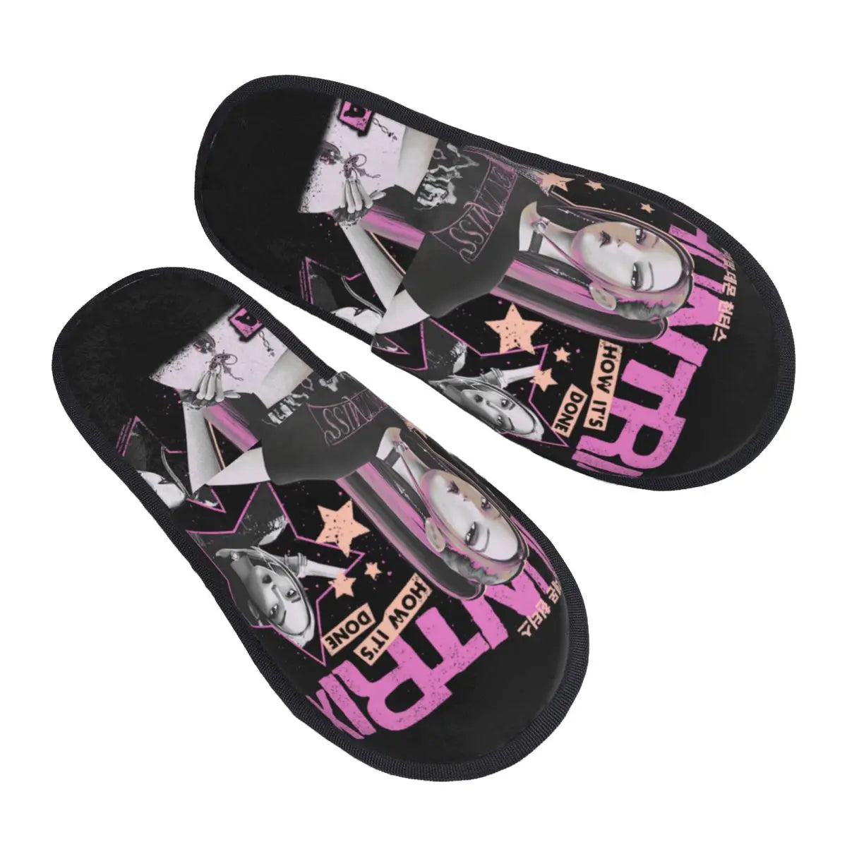 Kpop Demon Hunters Huntrix Rumi Zoey Mira Girls Guest Slippers for Bathroom Women Custom Print House Slipper