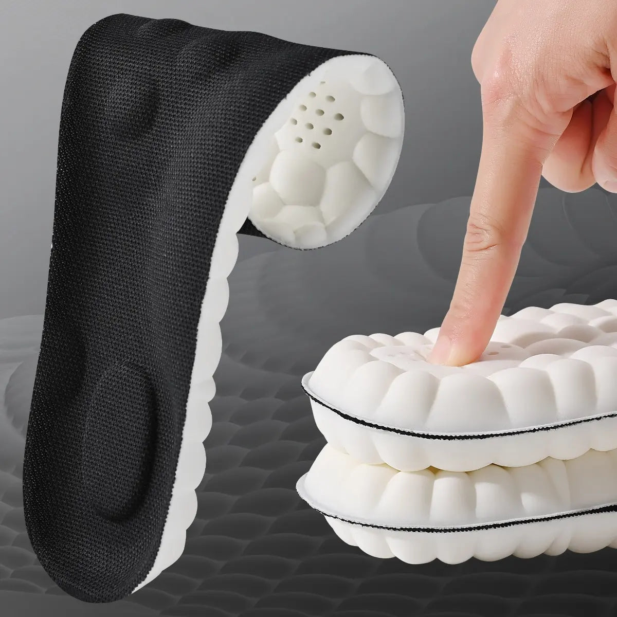 4D Sport Insole Super Soft Shoes Sole Pads for Feet Shock Absorption Baskets Shoe Sole Arch Support Orthopedic Inserts