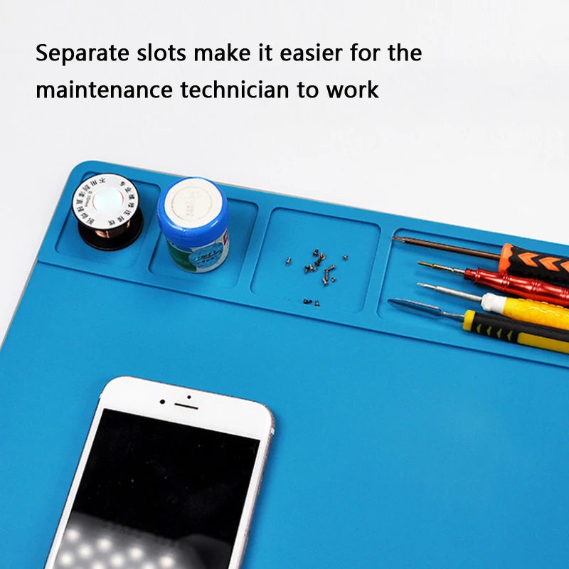 ESD Heat Insulation Soldering Mat Computer Phone Repair Tool Kit Working Silicone Repair Pad Heatresistant Maintenance Platform
