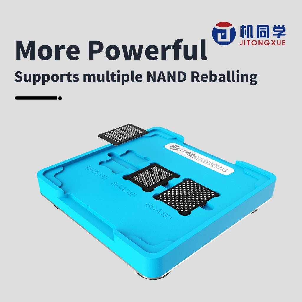 JTX BGA110 BGA315 BGA Planting Tin Reballing Stencil Platform Mobile Phone NAND IC Chip Tin Planting Solder Steel Mesh Fixture